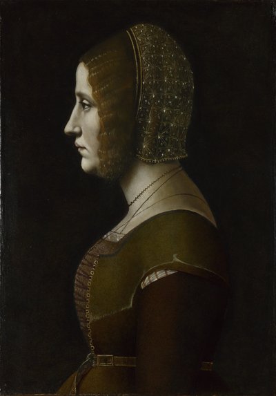 Portrait of a Woman in Profile, c. 1495 by Giovanni Ambrogio de Predis