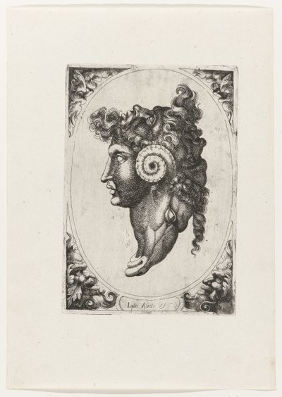 Composition of Three Faces and the Head of a Ram by Giovanni Andrea Maglioli