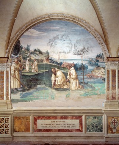 Benedict Gets a Sickle Fell into the Lake by Giovanni Antonio Bazzi Sodoma