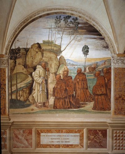 How Benedict Answers the Prayer of the Hermits by Giovanni Antonio Bazzi Sodoma