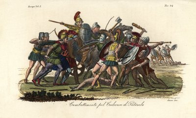 Greeks and Trojans Battle Over the Naked Corpse of Patroclus Outside Troy by Giovanni Antonio Sasso