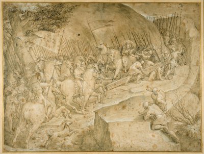 The Road to Calvary by Giovanni Battista  Castello