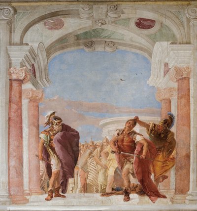 Minerva Restraining Achilles from Killing Agamemnon, from the Room of the Iliad in the Palazzina by Giovanni Battista Tiepolo