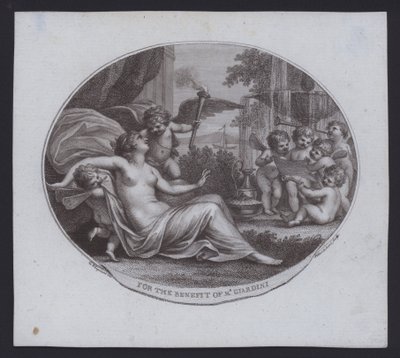 Benefit ticket for Italian violinist, composer and opera impresario Felice de Giardini by Giovanni Battista (after) Cipriani