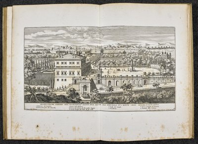 Prospettiva del Giardino dell eccellentis Signor Duca Mattei alla Navicella sul Monte Celio, Roma by Giovanni Battista (after) Falda