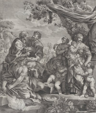 Allegorical Scene with a Sacrificial Lamb, 1640-70 by Giovanni Battista Bonacina