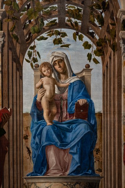 Enthroned Madonna with Infant Jesus Between Saints James and Jerome (detail) by Giovanni Battista Cima da Conegliano