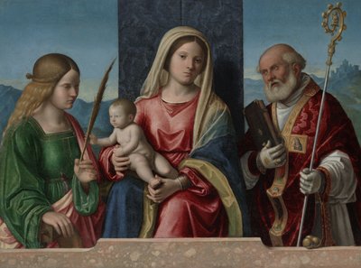 Virgin and Child with Saints Catherine and Nicholas by Giovanni Battista Cima da Conegliano