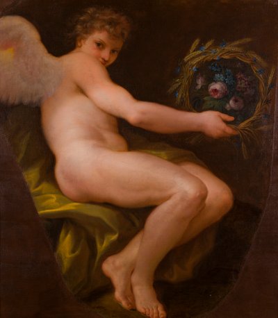 One of Pair of allegorical paintings: Peace and Plenty by Giovanni Battista Cipriani