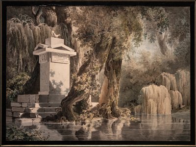 Imaginary Landscape with Gravestone Dedicated to the Poet Edoardo Valvo by Giovanni Battista Gubernatis