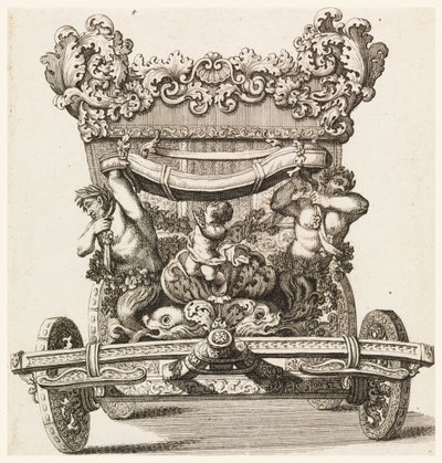 Front View of the First Carriage (1686 of Lord Castlemaine by Andrea Cornelly after Ciro Ferri, 1687-1700) by Giovanni Battista Lenardi
