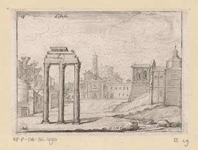 View of the Roman Forum in Rome (series title: Views of Rome) by Giovanni Battista Mercati