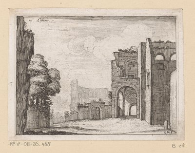 Ruins Near the Colosseum in Rome by Giovanni Battista Mercati