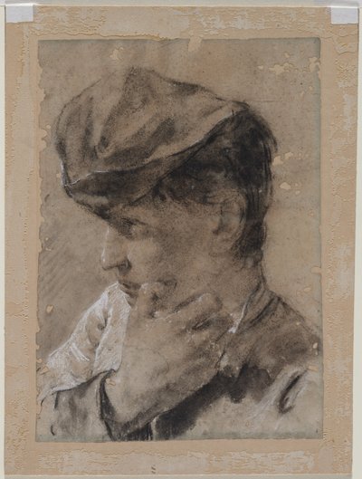 Head of a Young Man in a Cap by Giovanni Battista Piazzetta