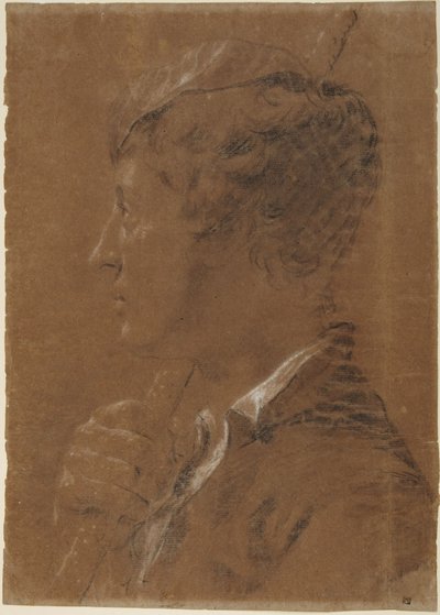 Profile Head of a Youth Holding a Staff by Giovanni Battista Piazzetta