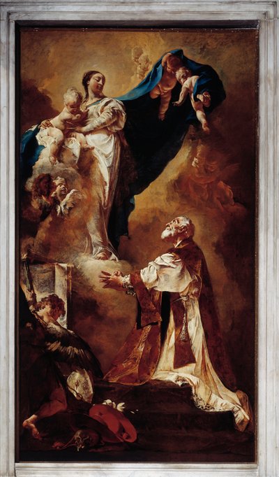 Virgin appears to St Philip Neri by Giovanni Battista Piazzetta