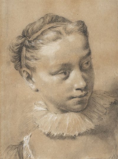 Young Girl Wearing a Ruff by Giovanni Battista Piazzetta