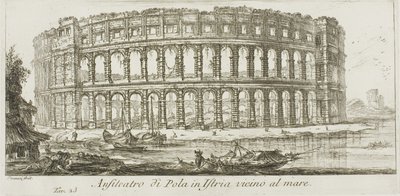 Amphitheater of Pola in Istria Near the Sea, Plate 23 from Some Views of Triumphal Arches and Other Monuments by Giovanni Battista Piranesi