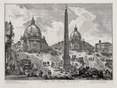 View of the Piazza del Popolo (from: Views of Rome) by Giovanni Battista Piranesi