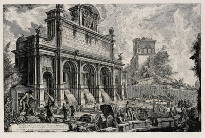 View of the Fountainhead Acqua Paola on the Janiculum (from: Views of Rome) by Giovanni Battista Piranesi