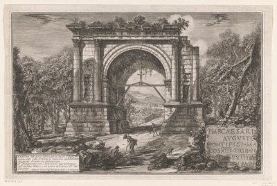 Arch of Augustus in Aosta (Views of Roman Triumphal Arches and Other Monuments) by Giovanni Battista Piranesi