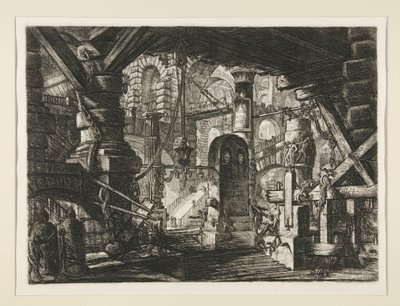 Carceri, XVI: The Pier with Chains by Giovanni Battista Piranesi