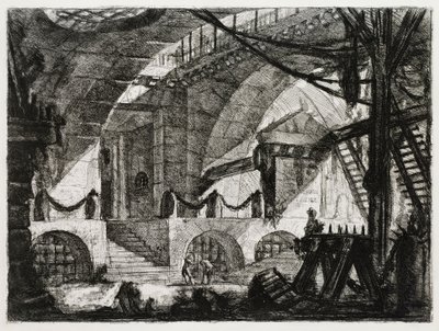 The Sawhorse (Plate 12 in: Prisons of Invention) by Giovanni Battista Piranesi
