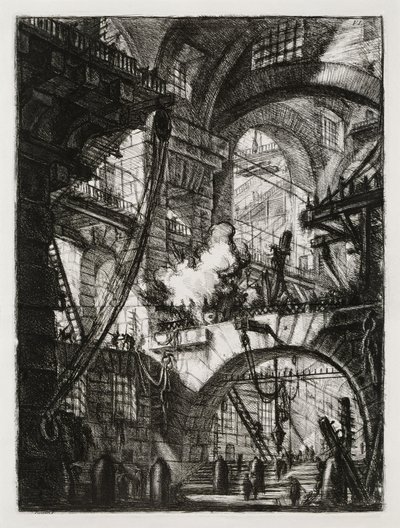 The Smoking Fire (Plate 6 in: Prisons of Invention) by Giovanni Battista Piranesi