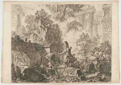 Frontispiece, with Statue of Minerva by Giovanni Battista Piranesi