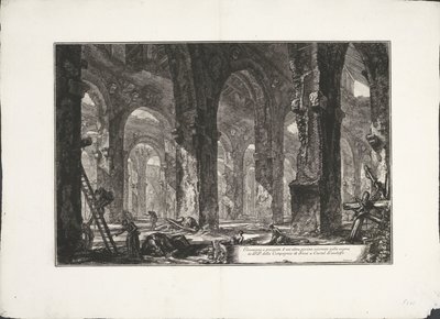 Interior of Bathhouse in Castel Gandolfo (Archaeological Finds from Albano and Castel Gandolfo) by Giovanni Battista Piranesi