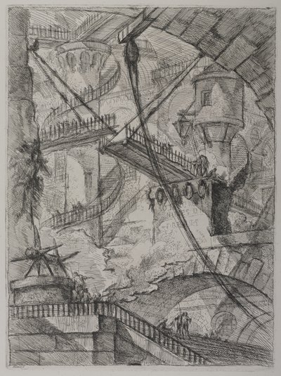 Invenzioni Capric di Carceri; Hind 7, First State of Three, c. 1749 by Giovanni Battista Piranesi