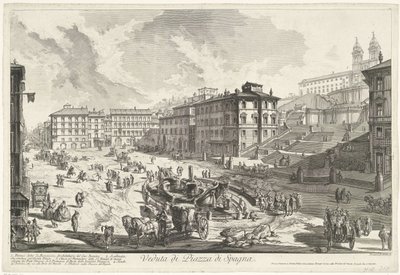 Piazza di Spagna in Rome by Giovanni Battista Piranesi