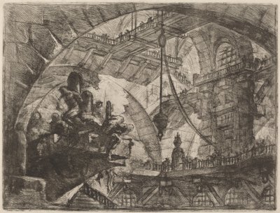 Prisoners on a Projecting Platform by Giovanni Battista Piranesi