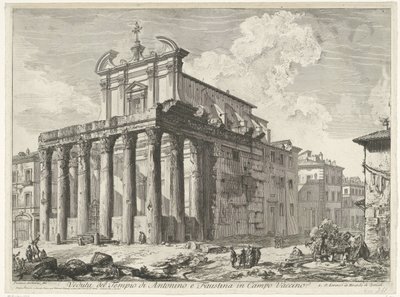 Temple of Antoninus and Faustina in Rome (Views of Rome) by Giovanni Battista Piranesi