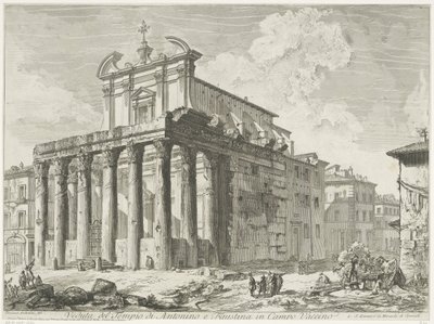 Temple of Antoninus and Faustina in Rome (series title: Views of Rome) by Giovanni Battista Piranesi
