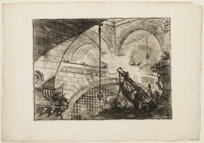 The Arch with a Shell Ornament, plate 11 from Imaginary Prisons by Giovanni Battista Piranesi