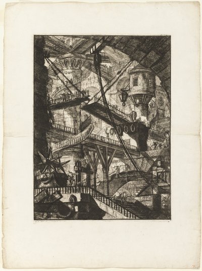 The Drawbridge, plate 7 from Imaginary Prisons by Giovanni Battista Piranesi