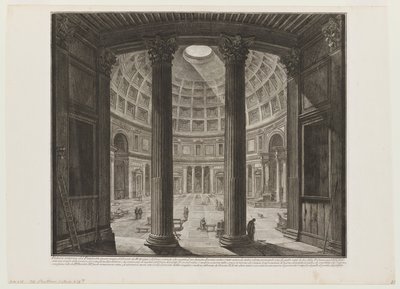 The Pantheon, Interior by Giovanni Battista Piranesi