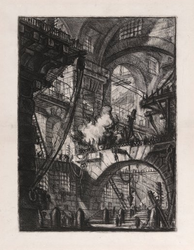The Smoking Fire, Plate 6 from Carceri by Giovanni Battista Piranesi