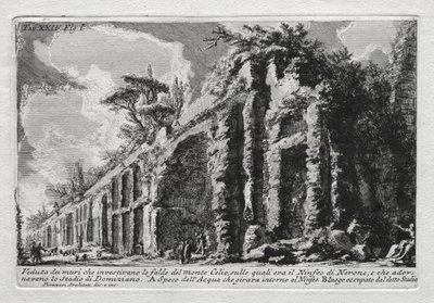 View of the Walls Surrounding the Slopes of Mount Caelius by Giovanni Battista Piranesi