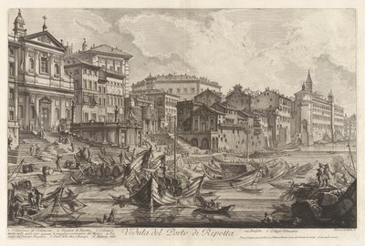 View of the Port of Ripetta, from Views of Rome by Giovanni Battista Piranesi
