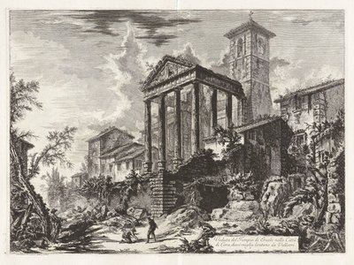 View of the Temple of Hercules at Cori, Ten Miles Distant from Velletri, from Views of Rome by Giovanni Battista Piranesi