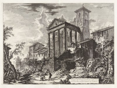 View of the Temple of Hercules at Cori, Ten Miles Distant from Velletri, from Views of Rome by Giovanni Battista Piranesi
