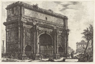 View of the Arch of Septimius Severus, from Vedute di Roma by Giovanni Battista Piranesi