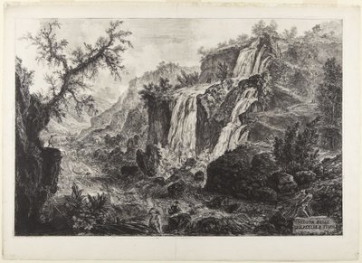 View of the Small Waterfalls at Tivoli by Giovanni Battista Piranesi