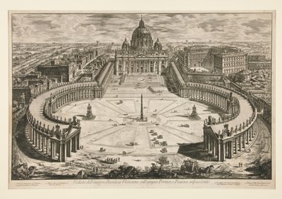 View of the Famous Vatican Basilica, from Vedute di Roma by Giovanni Battista Piranesi