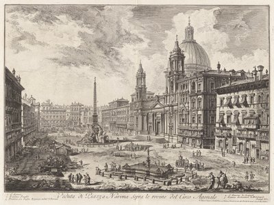 View of the Piazza Navona Above the Ruins of the Circus of Domitian, from Views of Rome by Giovanni Battista Piranesi
