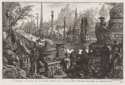 View of an Old Circus with Other Monuments Inside (detail) by Giovanni Battista Piranesi