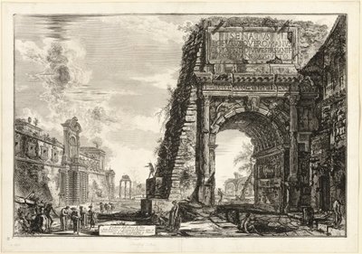 View of the Arch of Titus (from Views of Rome) by Giovanni Battista Piranesi