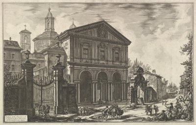 View of the Basilica of San Sebastiano fuori delle mura [St. Sebastian outside the Walls] on the Appian Way, from Roman Views by Giovanni Battista Piranesi